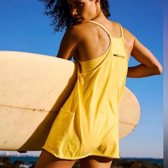 Free People Hot Shot Mini Dress With Pockets in Fresh Mango Size XS NWT - Picture 4 of 10